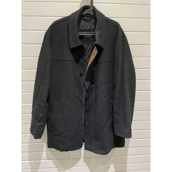 Baumler Cashmere & Lambswool lined black Coat Men Size 52 *Broken zipper* Canada - Picture 1 of 16